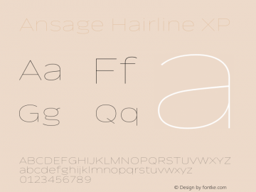 Ansage Hairline XP Version 1.000图片样张