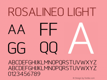 Rosalineo Light Version 1.00;February 2, 2020;FontCreator 11.5.0.2422 64-bit Font Sample