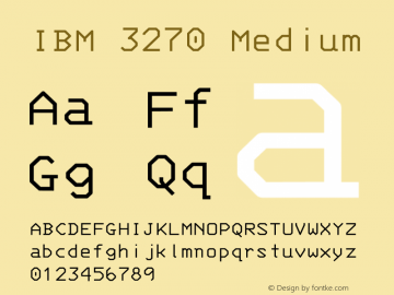 3270-Medium Version 2.0.2 Font Sample