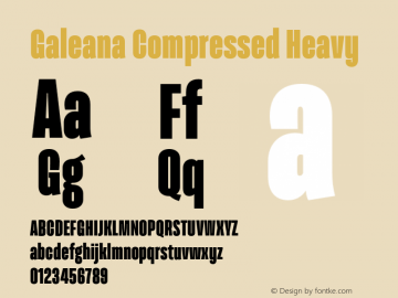 GaleanaCompressed-Heavy Version 0.000;hotconv 1.0.109;makeotfexe 2.5.65596图片样张