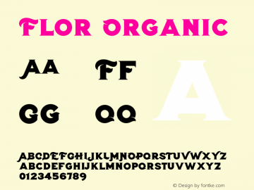 Flor Organic Version 1.000;PS 001.000;hotconv 1.0.88;makeotf.lib2.5.64775图片样张