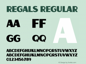 Regals Version 1.00;January 31, 2020 Font Sample