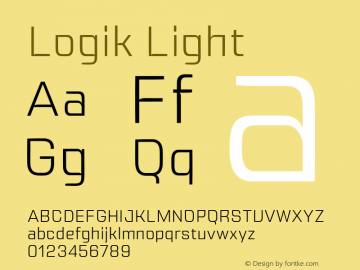 Logik Light Version 1.000;hotconv 1.0.109;makeotfexe 2.5.65596 Font Sample