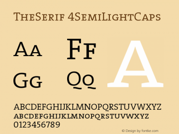 TheSerif 4SemiLightCaps Version 1.0图片样张