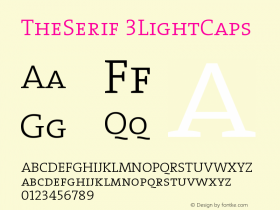 TheSerif 3LightCaps Version 1.0图片样张