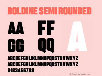 Boldine Semi Rounded Version 1.001 | wf-rip DC20191110 Font Sample