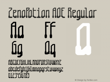 ZenoPotion AOE Regular Macromedia Fontographer 4.1.2 1/8/01图片样张