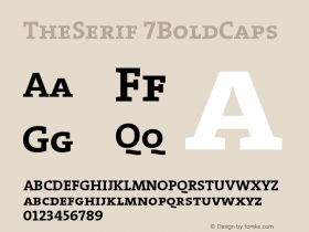 TheSerif 7BoldCaps Version 1.0图片样张