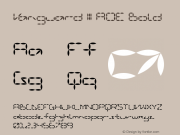 Vanguard III AOE Bold Macromedia Fontographer 4.1.2 1/8/01图片样张