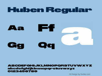 Huben Regular Version 1.000图片样张