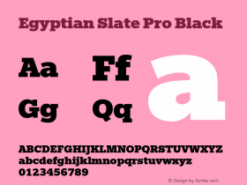 EgyptianSlatePro-Black Version 1.00 Font Sample