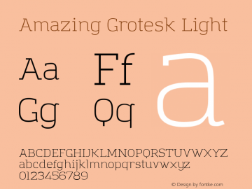 Amazing Grotesk Light Version 1.001图片样张