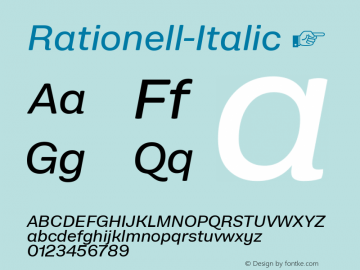 ☞Rationell Italic Version 1.053;hotconv 1.0.109;makeotfexe 2.5.65596;com.myfonts.easy.peggo.rationell.italic.wfkit2.version.5rp9图片样张
