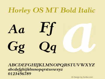 Horley OS MT Bold Italic 001.003图片样张