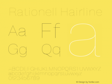 Rationell-Hairline Version 4.059;hotconv 1.0.109;makeotfexe 2.5.65596图片样张