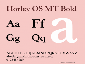 Horley OS MT Bold 001.003图片样张