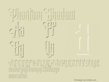 Phantom Shadow Version 1.001;February 4, 2020;FontCreator 12.0.0.2546 64-bit图片样张