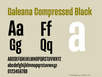 Galeana Compressed Black Version 0.000;hotconv 1.0.109;makeotfexe 2.5.65596图片样张