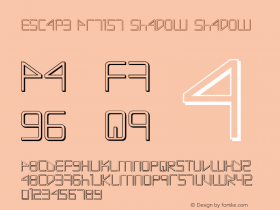 Escape Artist Shadow Shadow 1 Font Sample