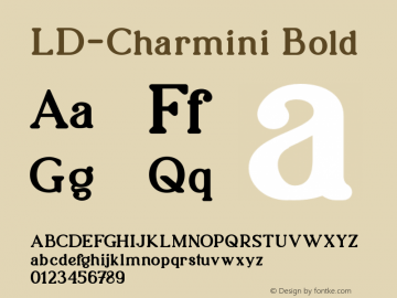 LDCharmini-Bold 001.000 Font Sample