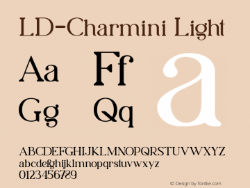 LDCharmini-Light 001.000 Font Sample