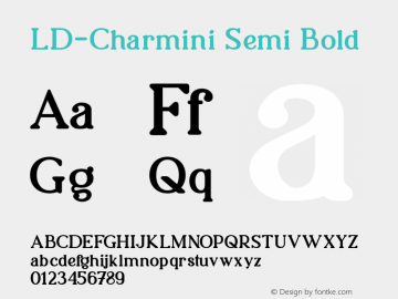 LDCharmini-SemiBold 001.000 Font Sample