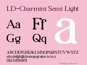 LDCharmini-SemiLight 001.000 Font Sample