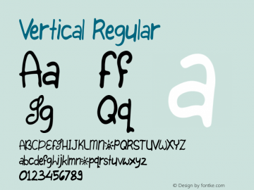 Vertical Version 1.00;March 15, 2019;FontCreator 11.5.0.2427 64-bit Font Sample