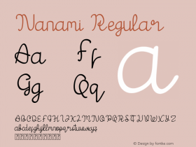 Nanami Version 1.00;May 21, 2019;FontCreator 11.5.0.2422 64-bit Font Sample