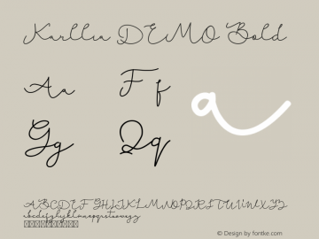 Karllia DEMO Bold Version 1.002;Fontself Maker 3.3.0图片样张