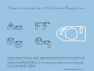 Thermometer-Hollow Version 1.00;September 15, 2019;FontCreator 11.5.0.2430 64-bit图片样张