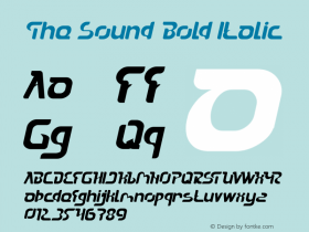 The Sound Bold Italic Version 1.00;September 21, 2019;FontCreator 11.5.0.2430 64-bit Font Sample