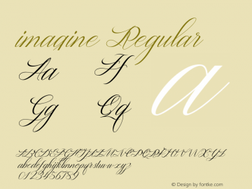 imagine Version 1.000 Font Sample