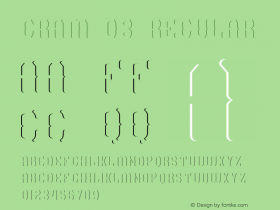 GRAM 03 Version 1.00;February 10, 2019;FontCreator 11.5.0.2427 64-bit Font Sample