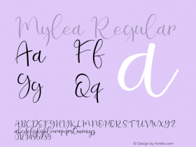 Mylea Version 1.002;Fontself Maker 3.4.0图片样张