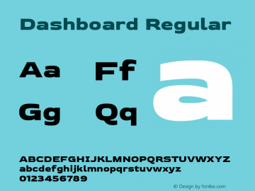 Dashboard Regular Version 1.000图片样张