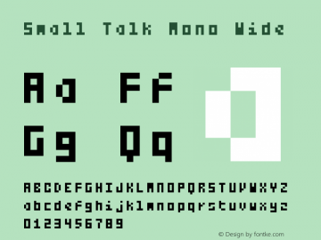 Small Talk Mono Wide Macromedia Fontographer 4.1.5 01-01-11图片样张