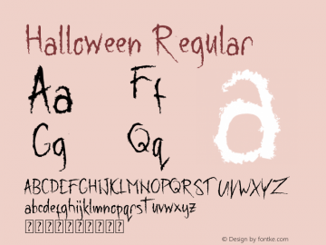 Halloween Version 1.00;January 12, 2020;FontCreator 11.5.0.2427 64-bit Font Sample