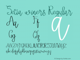 Setia winers Version 1.00;January 12, 2020;FontCreator 11.5.0.2427 64-bit Font Sample