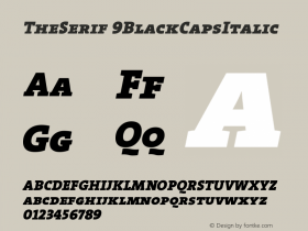 TheSerif 9BlackCapsItalic Version 1.0图片样张