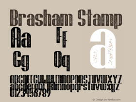 Brasham Stamp Demo Stamp Version 1.00;January 22, 2020;FontCreator 12.0.0.2535 64-bit Font Sample