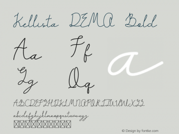 Kellista DEMO Bold Version 1.002;Fontself Maker 3.3.0图片样张