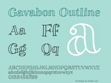 Gavabon-Outline 1.000 Font Sample