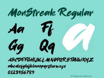 MonStreak Version 1.003;Fontself Maker 3.4.0 Font Sample