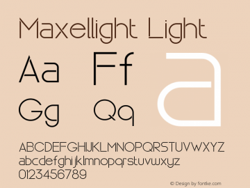 Maxellight Light Version 1.002;Fontself Maker 3.4.0图片样张