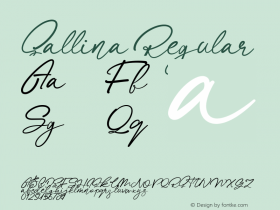 Sallina Version 1.00;January 28, 2020;FontCreator 11.5.0.2430 32-bit Font Sample