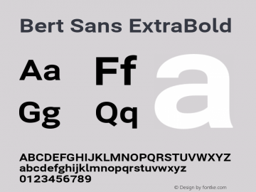 BertSans-ExtraBold Version 12.135;January 10, 2020;FontCreator 12.0.0.2547 64-bit Font Sample