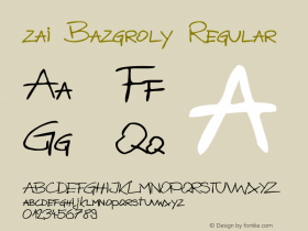 zai Bazgroly Version 4.10;April 21, 2019 Font Sample