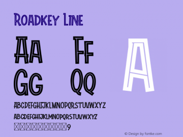 Roadkey Line Version 1.002;Fontself Maker 3.4.0图片样张