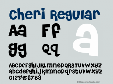 Cheri Regular Macromedia Fontographer 4.1.3 1/18/01 Font Sample